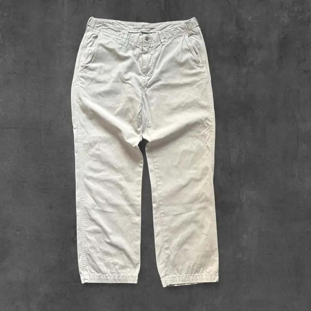 Vintage 90s Polo Ralph Lauren Relaxed Baggy Chino Pants Beige 35x30